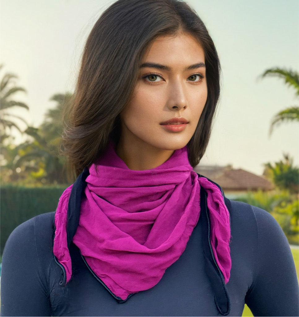 Color Block Double Sided Traingular Scarf – Wrapped Clothing