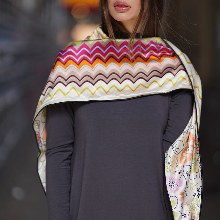 Reversible Silk Charmeuse Scarf – Wrapped Clothing